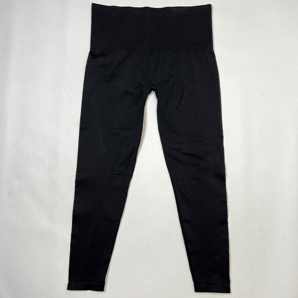Assets By Spanx Women’s MID/High Waisted 10.5 Rise Shape Wear Leggings Black 1X - Picture 1 of 10